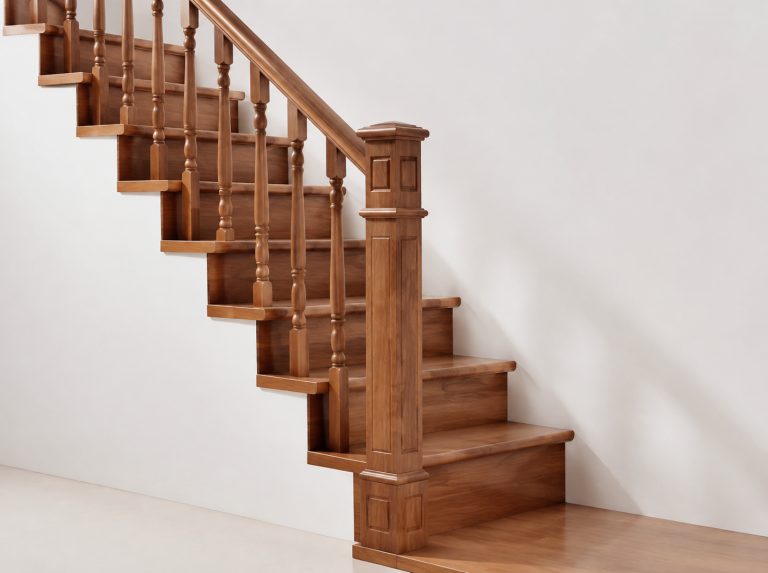得荣县橡木实木钢木楼梯